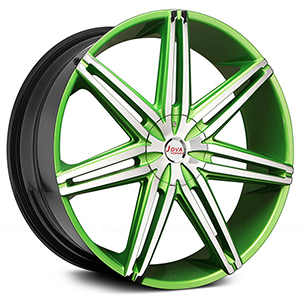 black and green rims machined face lip black and green rims machined face lip