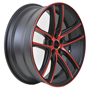 black rims with red lip black rims with red lip