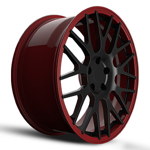dark red rims
