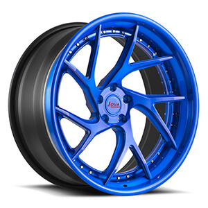 black and blue rims