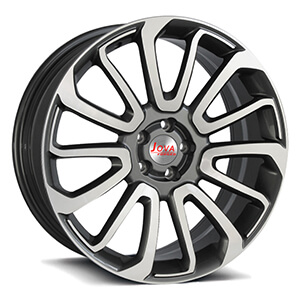black machined rims