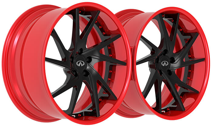 q60 red sport rims