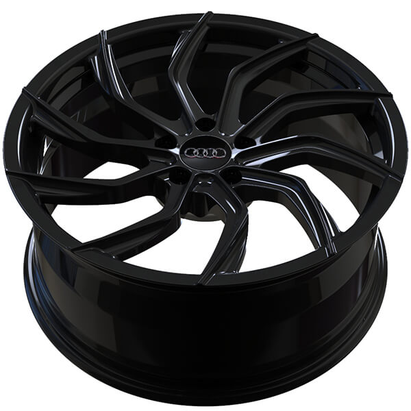 black audi rims