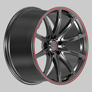 black rims with red lip black rims with red lip