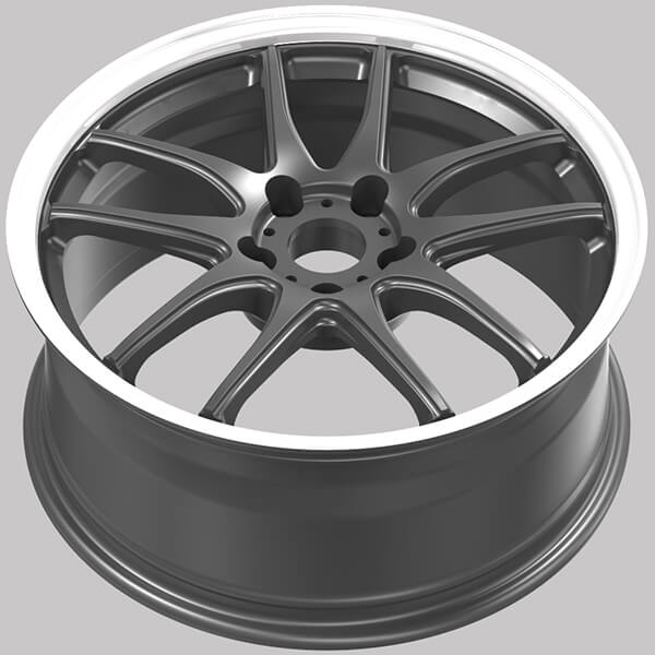 black rims with white lip