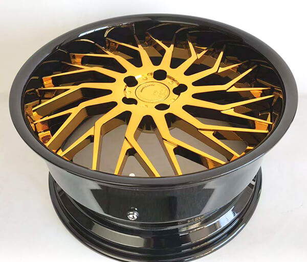 chrome and yellow rims