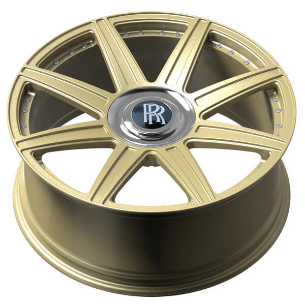 golden car rims