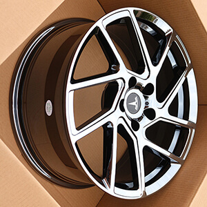chrome black rims