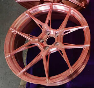 Rose gold wheels brushed rims